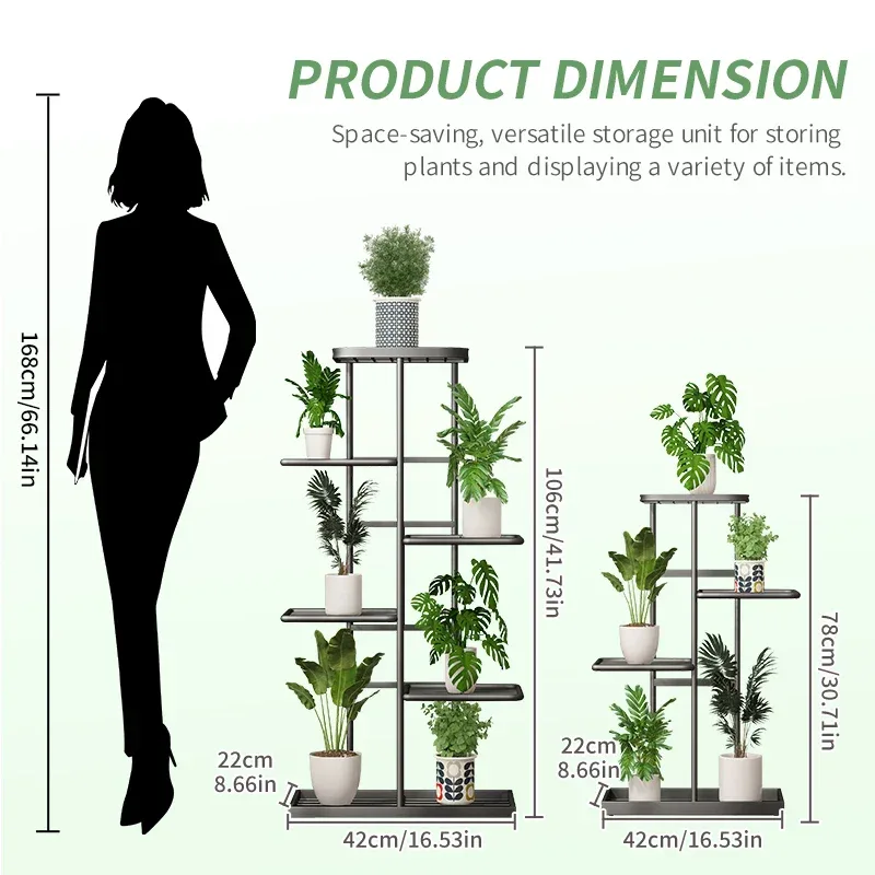 Plant Stand Stand For Flowers Iron 6/7/8Layers Plant Shelf Plant Organizer Storage Plant Holder Display Stand Garden Decoration