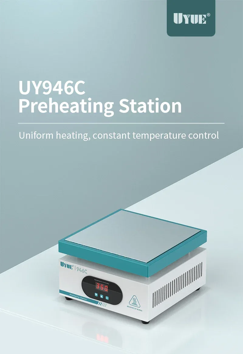 UYUE 946C Electronic Hot Plate Preheat Digital Preheating Station 200x200mm For PCB SMD Heating Led Lamp Desoldering 110V/220V