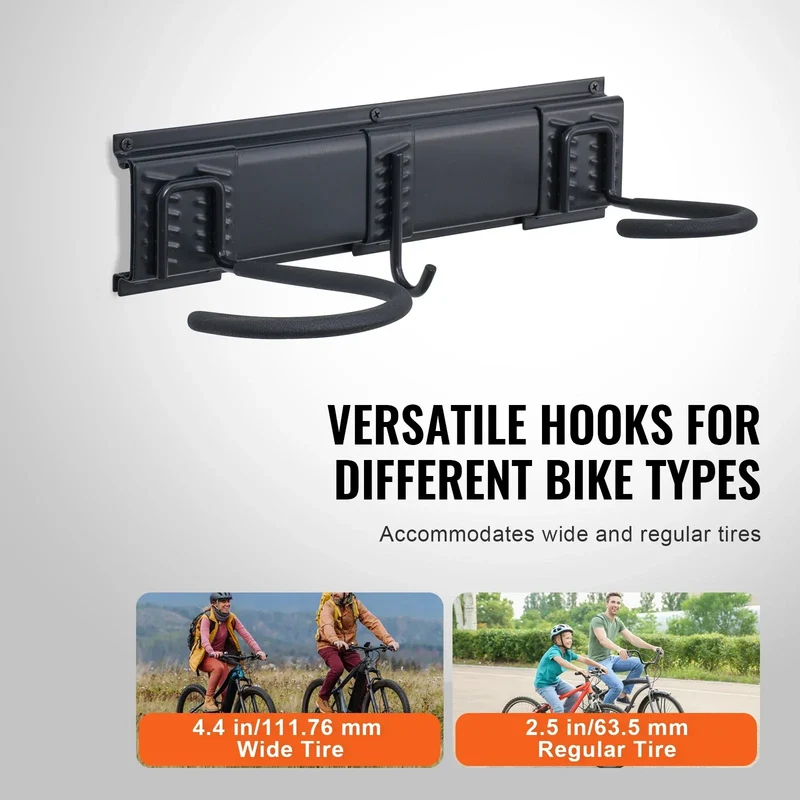 SucceBuy 3pcs Bike Storage Rack 300 lbs 48-inch Wall Mount Bicycles Storage Hanger with 3 Shelves for 6 Bikes Garage Organizer