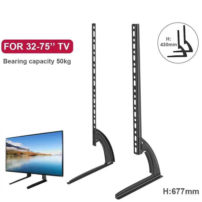 TV Bracket For 14-32 inch For 32-75inch TV Universal Fixed TV Stand Holder Universal Table Top TV Stand Pedestal TV Stand Legs