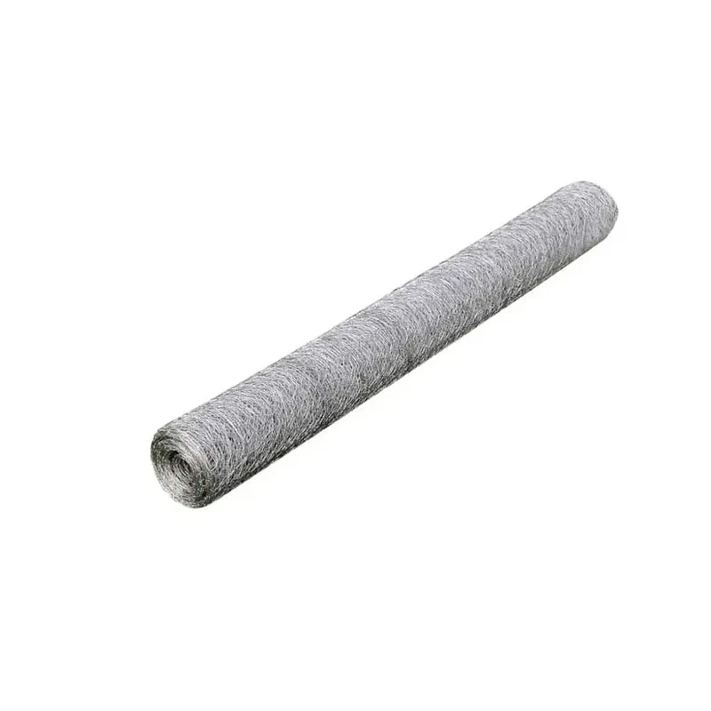 W2B VidaXL Galvanized Steel 82'x2.5' Chicken Wire Fence Silver Steel Wire Mesh