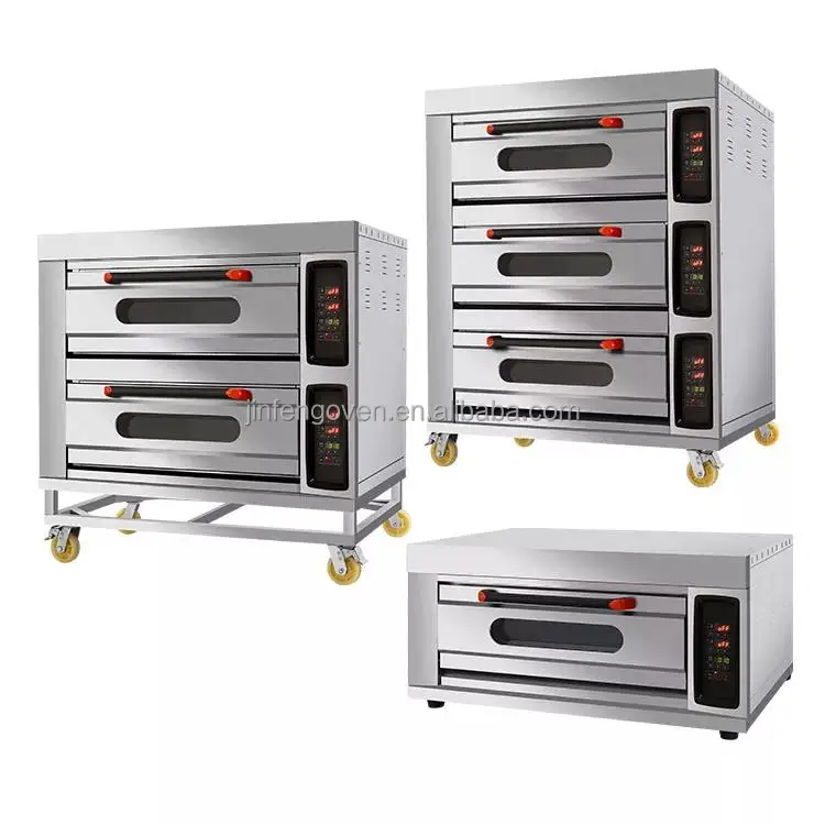 Commercial 2-Deck 4-Tray Pizza Bread Baking Oven for Bakery Restaurants Electric Bread Oven