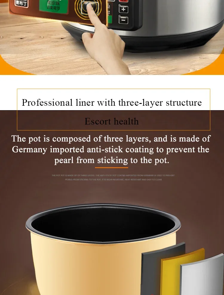 Hot Sale Electric Multicooker Rice Cooker Price Automatic Can Cook Pearl Pot Cooking 16L