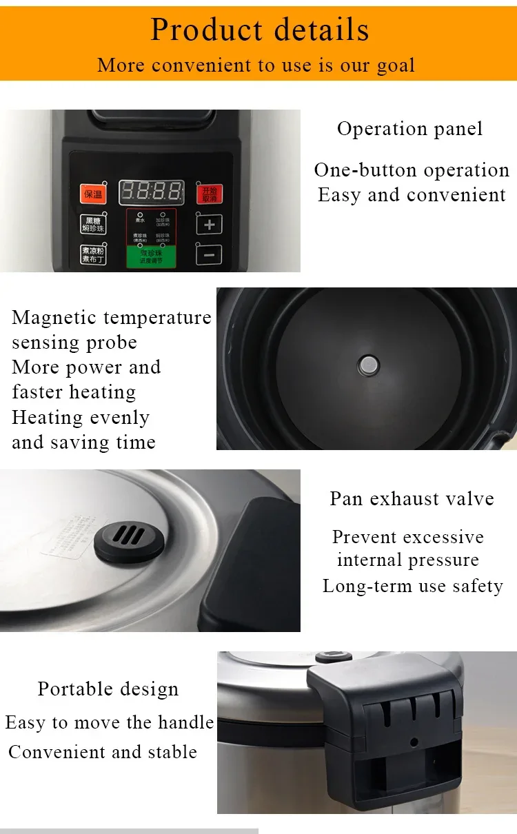 Hot Sale Electric Multicooker Rice Cooker Price Automatic Can Cook Pearl Pot Cooking 16L