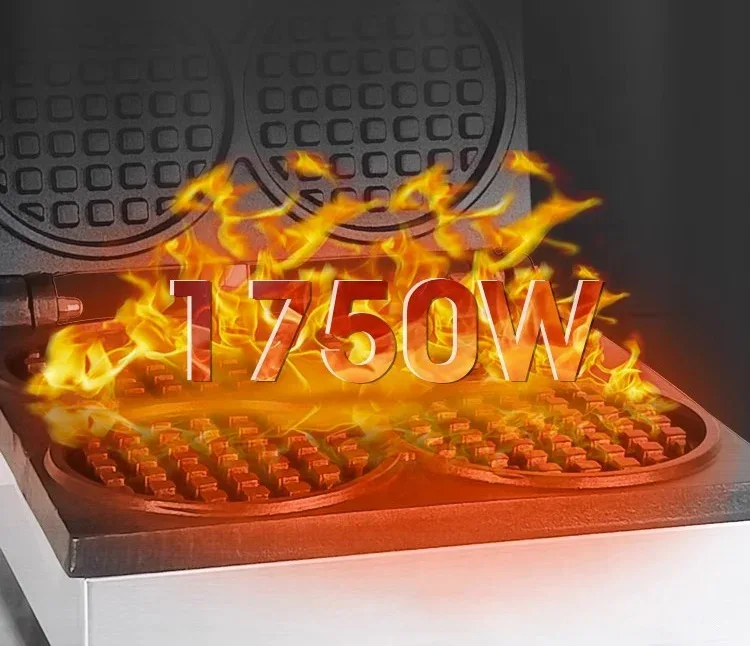 Stainless Steel Belgian Waffle Maker Machine Commercial 4 Grid Round Waffle Pancake Machine