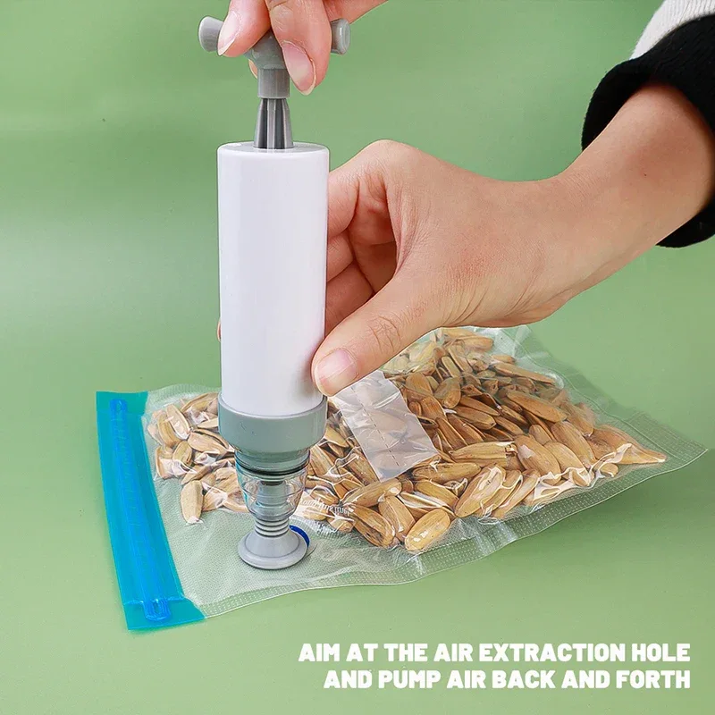 Reusable Vacuum Storage Bags 3D Printer Filament Electric Vacuum Pump Air Valve Pump Sealing Vegetables Food Storage Zipper Bag