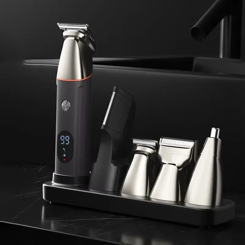 XIAOMI Youpin 5 in 1 Hair Trimmer Machine LCD Display Clippers Barber Professional Hair Cutting Machines Men's Electric Shaver