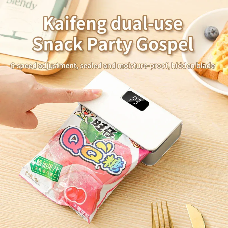 Plastic Bag Sealer Mini Heat Bag Sealing Machine Rechargeable Handheld Food Packaging Heat Sealer Thermal Bags Sealing Machine
