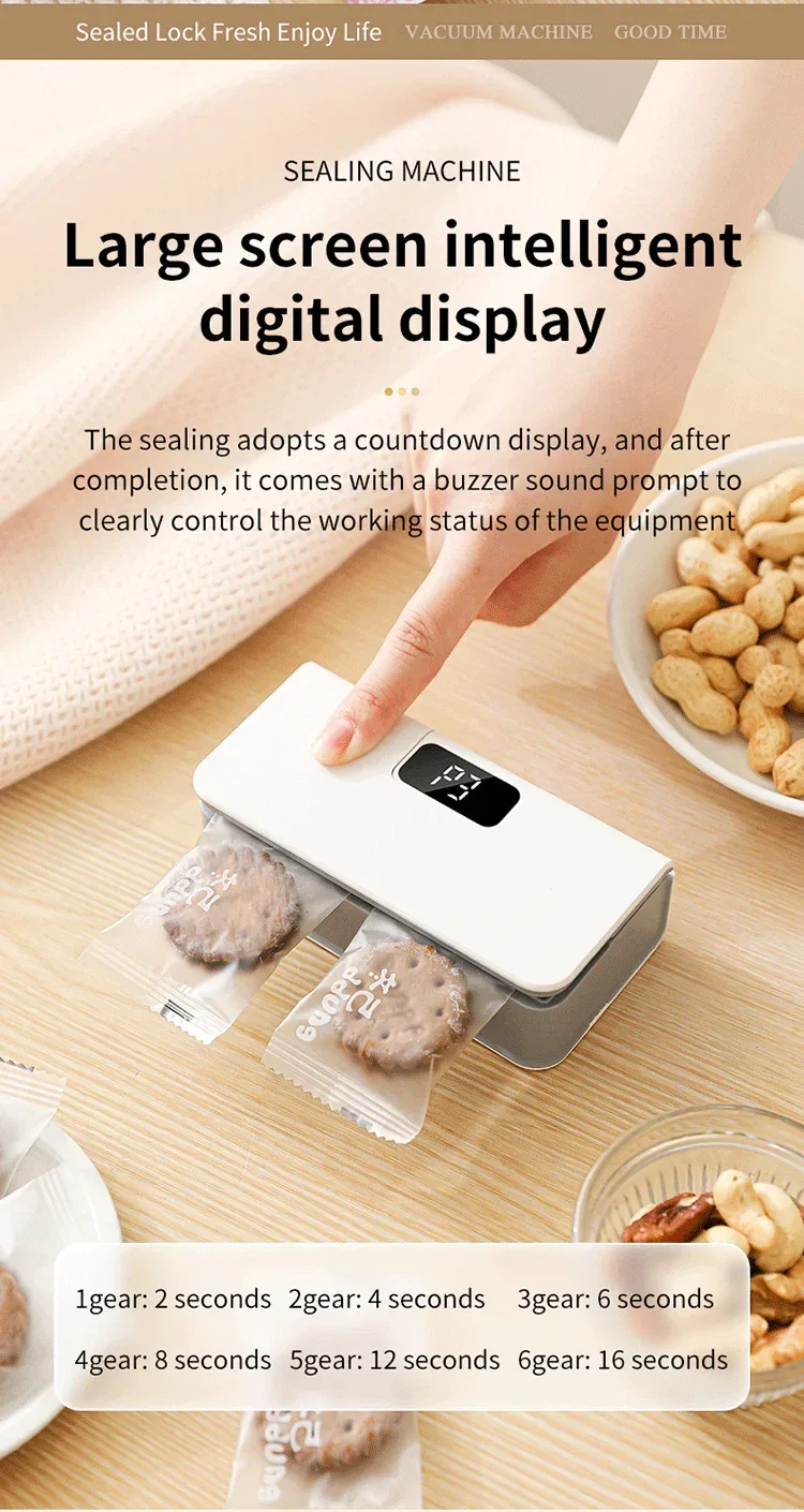 Plastic Bag Sealer Mini Heat Bag Sealing Machine Rechargeable Handheld Food Packaging Heat Sealer Thermal Bags Sealing Machine