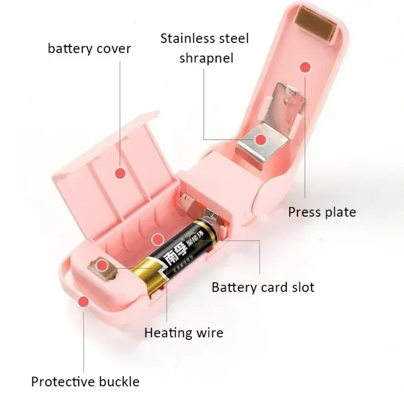Mini Heat Bag Sealing Machine Package Sealer Bags Thermal Plastic Food Bag Closure Portable Sealer Food Packaging Heat Sealer