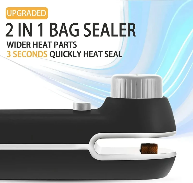 Rechargable USB 2 In 1 Bag Mini Heat Sealer Storage Bag Plastic Package Snack Sealer Clip Bag Handheld Heat Sealer Bag 2026