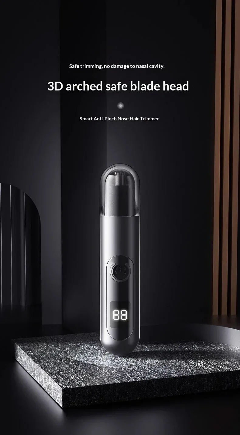 Mini Electric Nose & Facial Hair Trimmer Painless Safe for Men Women Ears Eyebrow Portable Waterproof Rechargeable Grooming