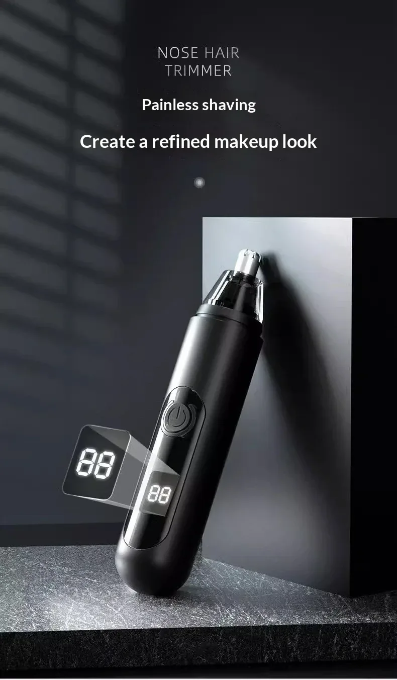 Mini Electric Nose & Facial Hair Trimmer Painless Safe for Men Women Ears Eyebrow Portable Waterproof Rechargeable Grooming