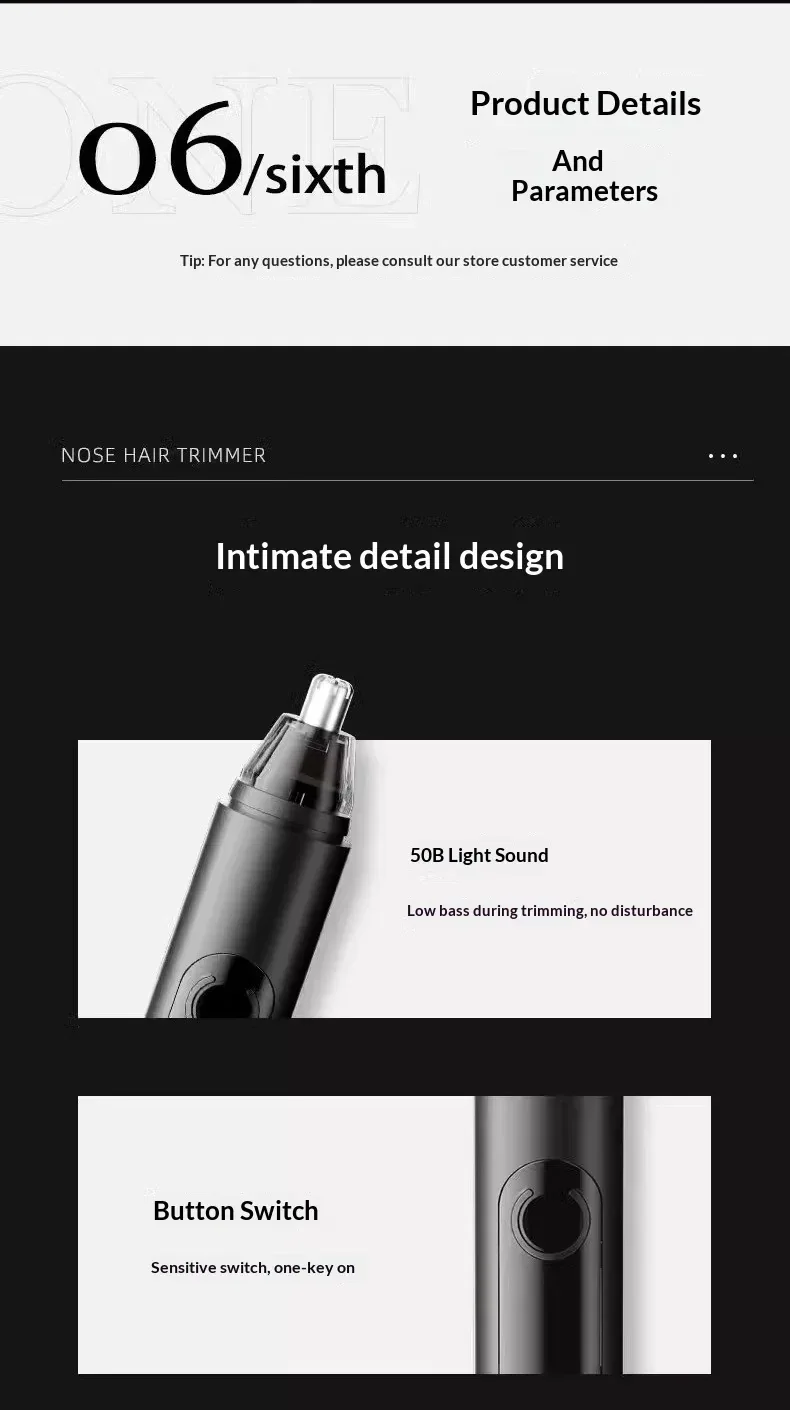 Mini Electric Nose & Facial Hair Trimmer Painless Safe for Men Women Ears Eyebrow Portable Waterproof Rechargeable Grooming