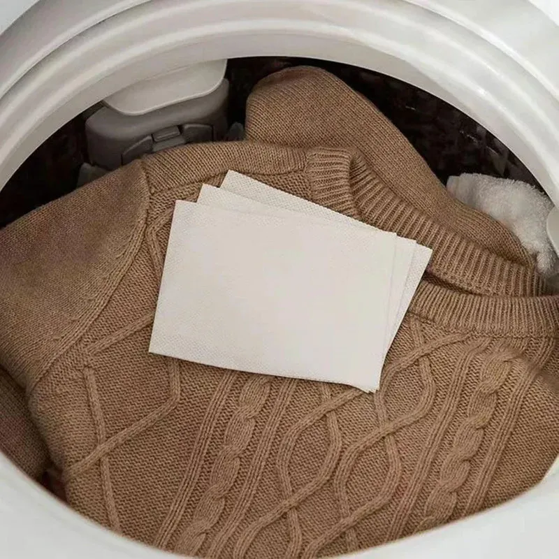 50-1400Pcs Laundry Tablets Laundry Paper Anti-Staining Mixing Color Mixing Absorption Washing Household for Washing Machine