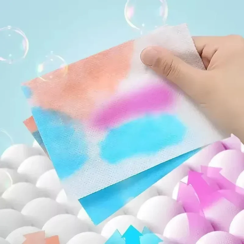 50-1400Pcs Laundry Tablets Laundry Paper Anti-Staining Mixing Color Mixing Absorption Washing Household for Washing Machine