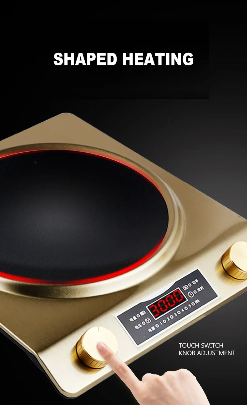 3000W Household Induction Cooker High-power Induction Cooking Stove Hot Pot Concave Cooking Machine