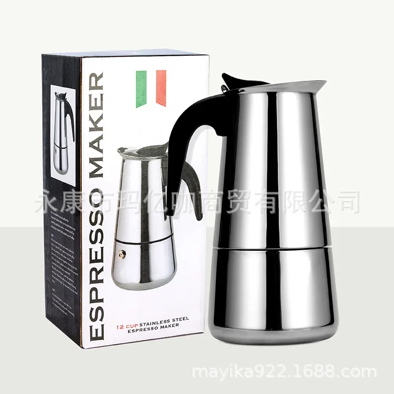 Explosions Stainless Steel Mocha Pot European Coffee Cup Portable Electric Coffee Pot Spot Wholesale