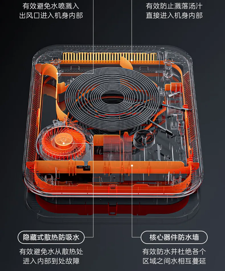 Midea Induction Cooker 2200W High Power Home Cooktop Built-in Timer Hotpot Cooker C22-Micca708 220V
