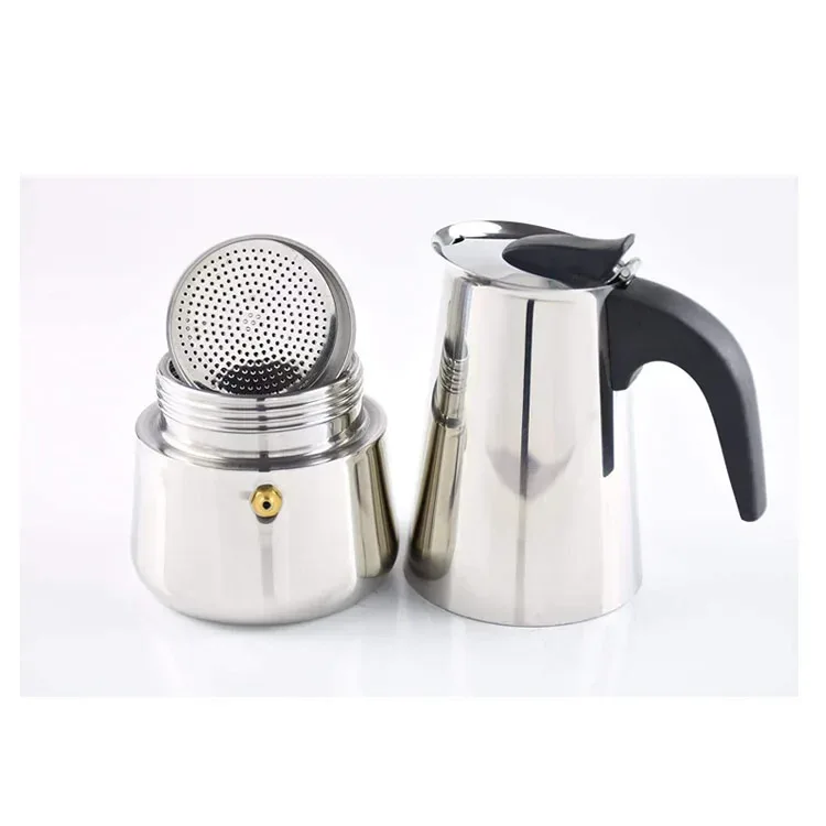 Stainless Steel Moka Pot Espresso Percolator Coffee Pots Electric Italian Turkish Portable Camping Moka Pots