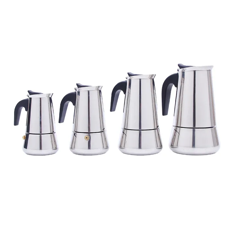 Stainless Steel Moka Pot Espresso Percolator Coffee Pots Electric Italian Turkish Portable Camping Moka Pots