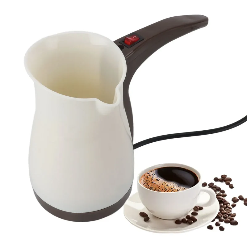 500ml Electric Coffee Pot with Handle Stainless Steel Electric Coffee Making Hot Tea Kettle