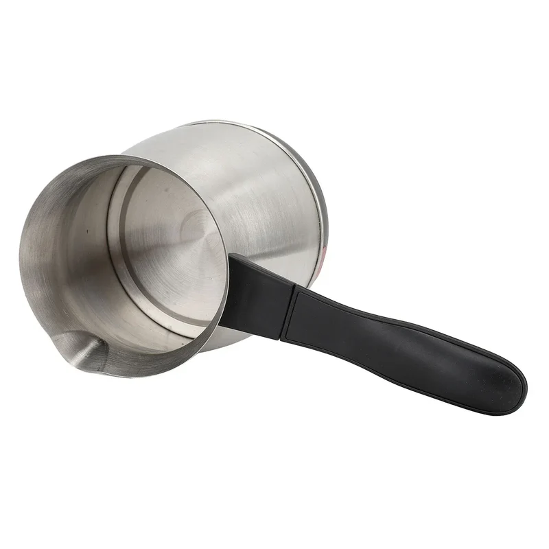 600ML Stainless Steel Electric Coffee Pot with Ergonomic Handle Turkish Coffee Maker Kettle for Home