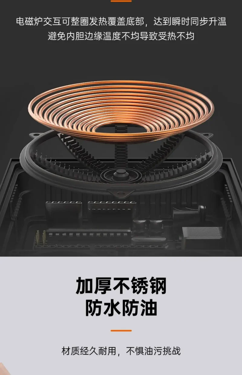 Concave induction cooker household 5000W commercial wok integrated high-power battery stove induction cooktop