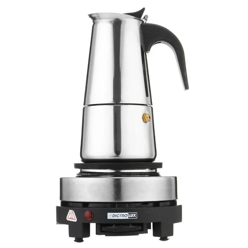Electric Coffee Pot 1PC Coffee Maker Quick Convenient Electric Oven Coffee Maker Home Office Stainless Steel