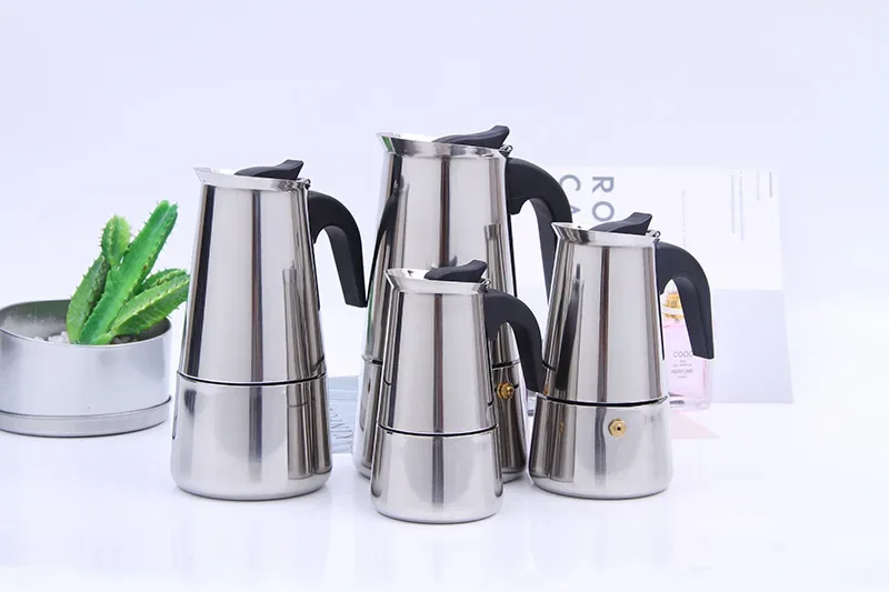 Electric Coffee Pot 1PC Coffee Maker Quick Convenient Electric Oven Coffee Maker Home Office Stainless Steel