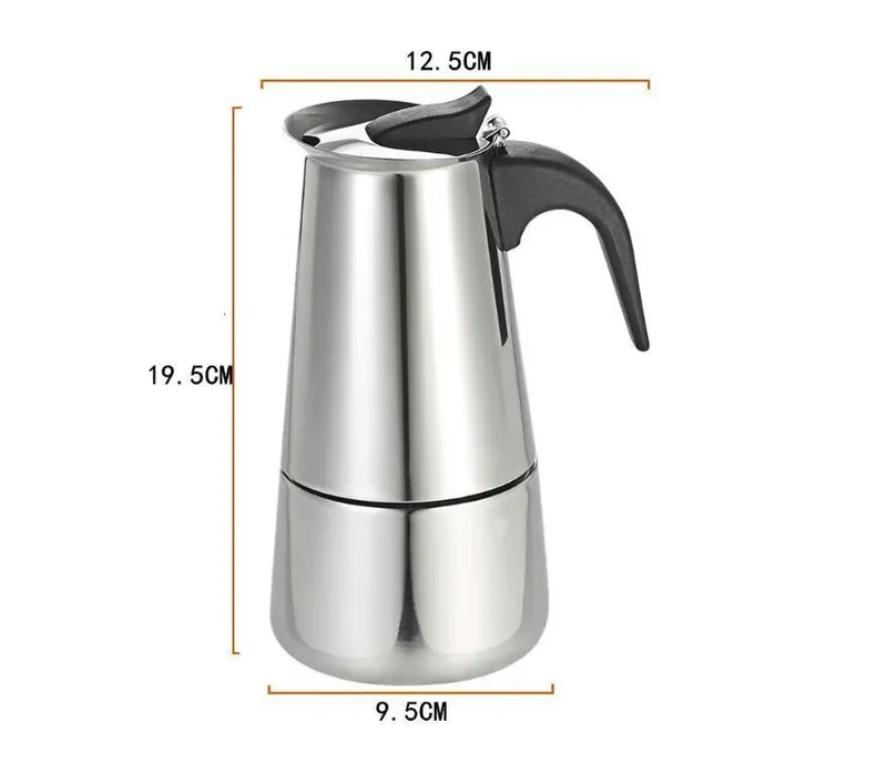 Electric Coffee Pot 1PC Coffee Maker Quick Convenient Electric Oven Coffee Maker Home Office Stainless Steel