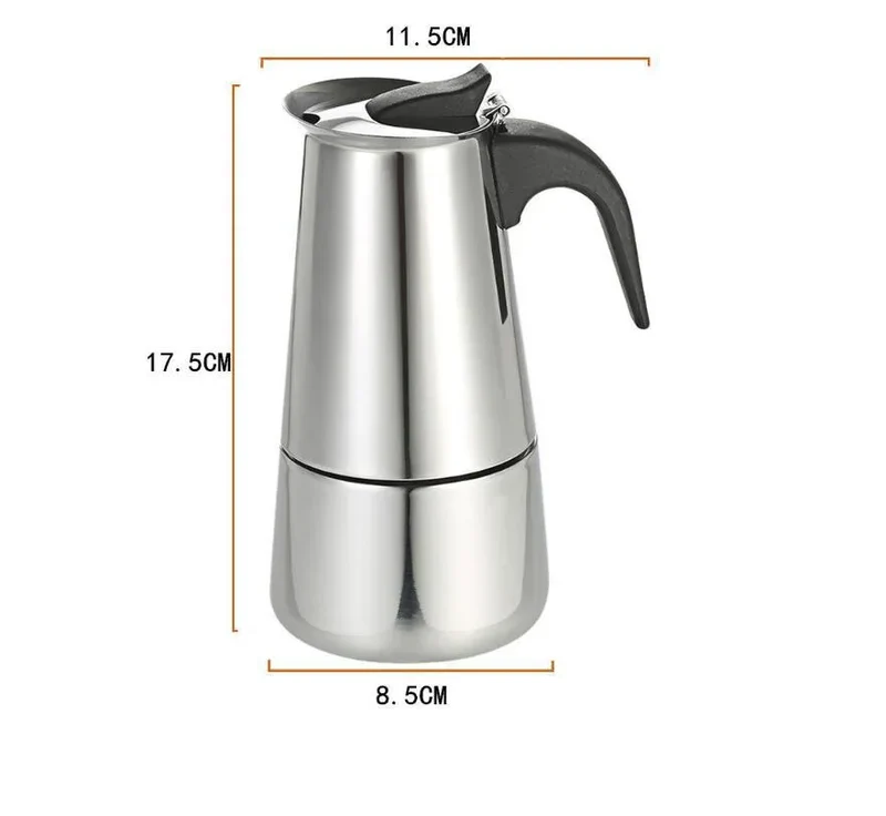 Electric Coffee Pot 1PC Coffee Maker Quick Convenient Electric Oven Coffee Maker Home Office Stainless Steel
