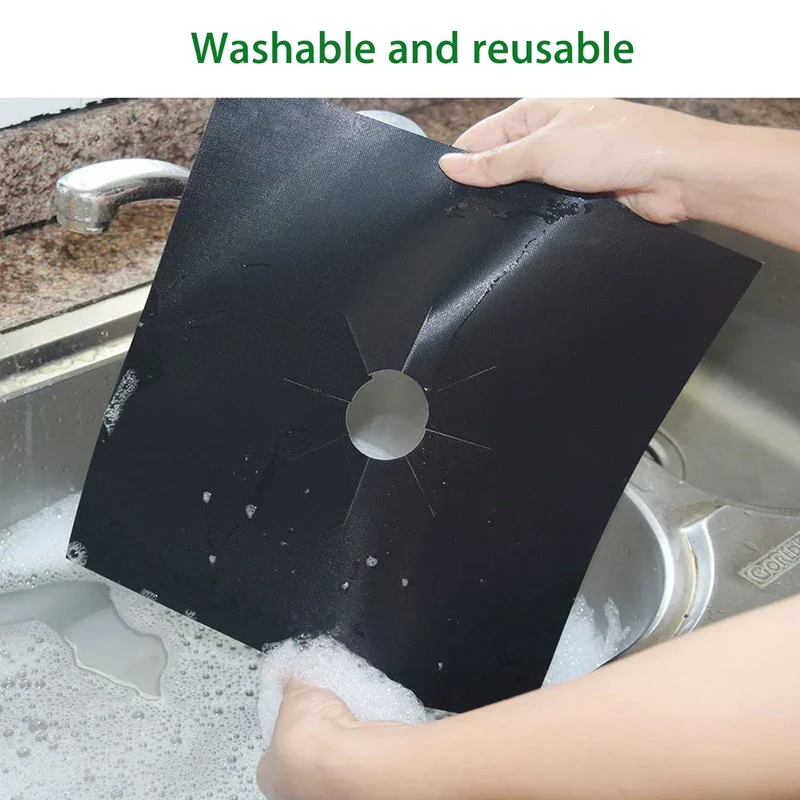 1/4PCS Gas Stove Protector Stovetop Burner Covers Kitchen Accessories Washable Mat Cooker Cover cooking stove cover