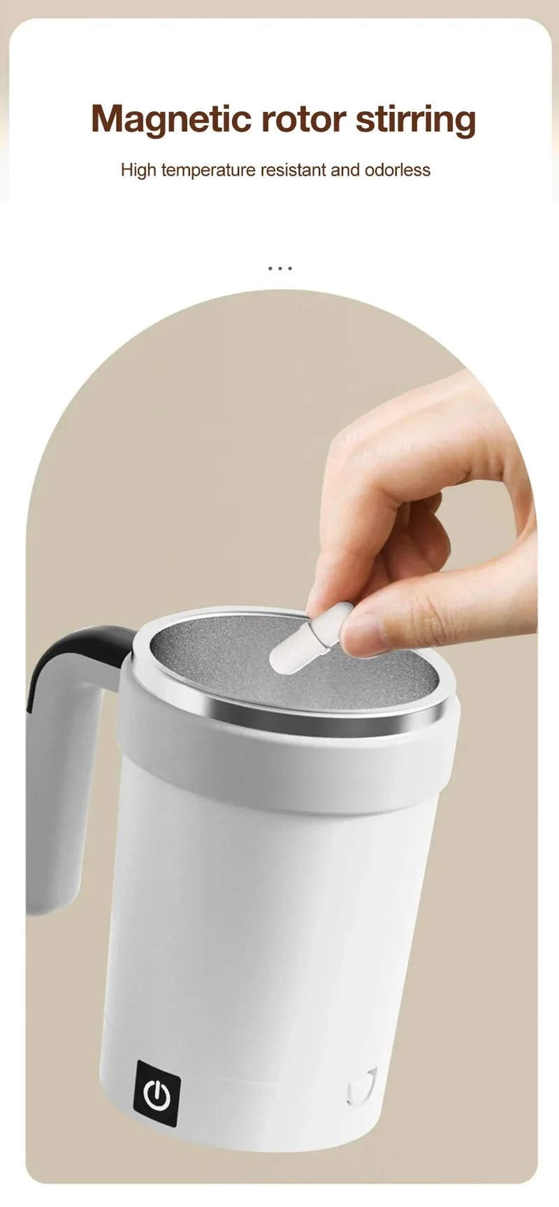 380ML Automatic Magnetic Stirring Mug with Straw & Lid Stainless Steel Waterproof USB Electric Mixing Coffee Mug 2025 New