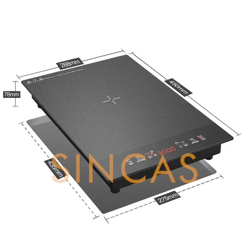 3000W Embedded Induction Cooker Single Stove Electric Ceramic Stove Multifunctional Commercial High Power Household Fire Boiler