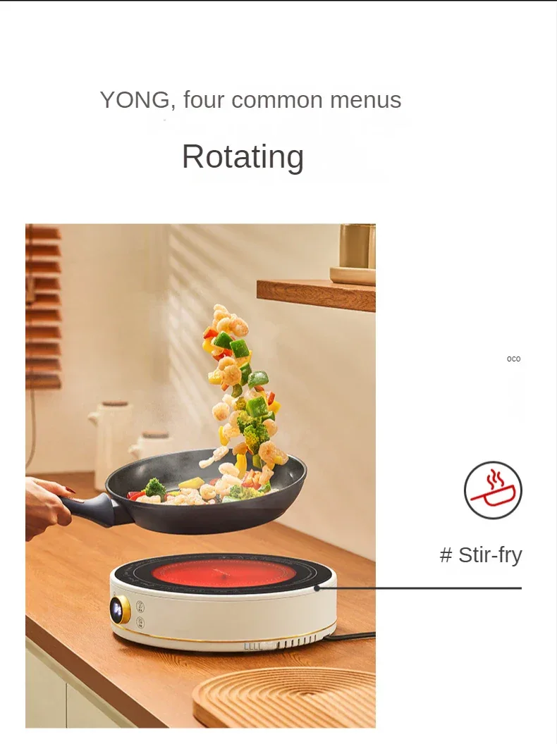 New Electric Ceramic Stove Home Mini Tea Cooker 2000W High Power Induction Cooktop Round Induction Cooker Kitchen Appliances 인덕션