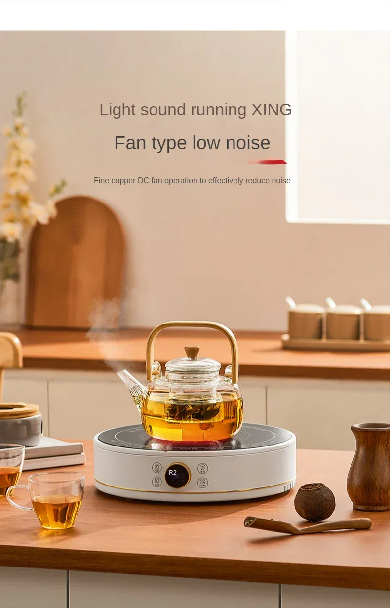 New Electric Ceramic Stove Home Mini Tea Cooker 2000W High Power Induction Cooktop Round Induction Cooker Kitchen Appliances 인덕션