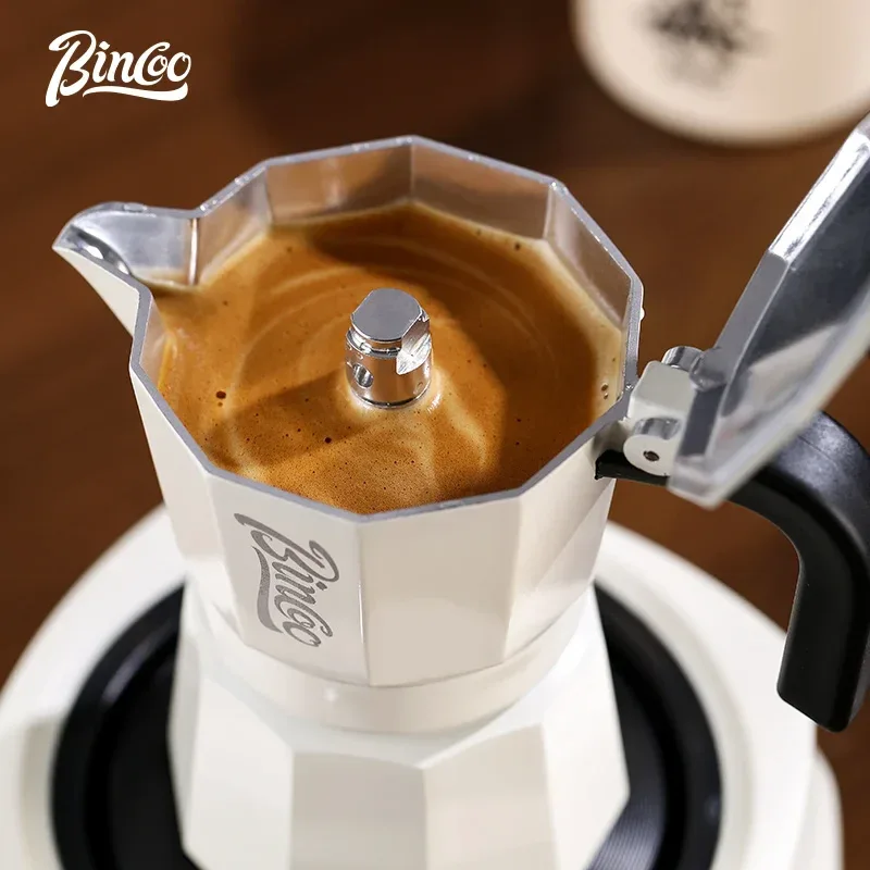 Bincoo Double Valve Moka Pot Coffee Espresso Machine Electric furnace Hand Brewed Coffee Italian Home Outdoor Barista Tools 220V