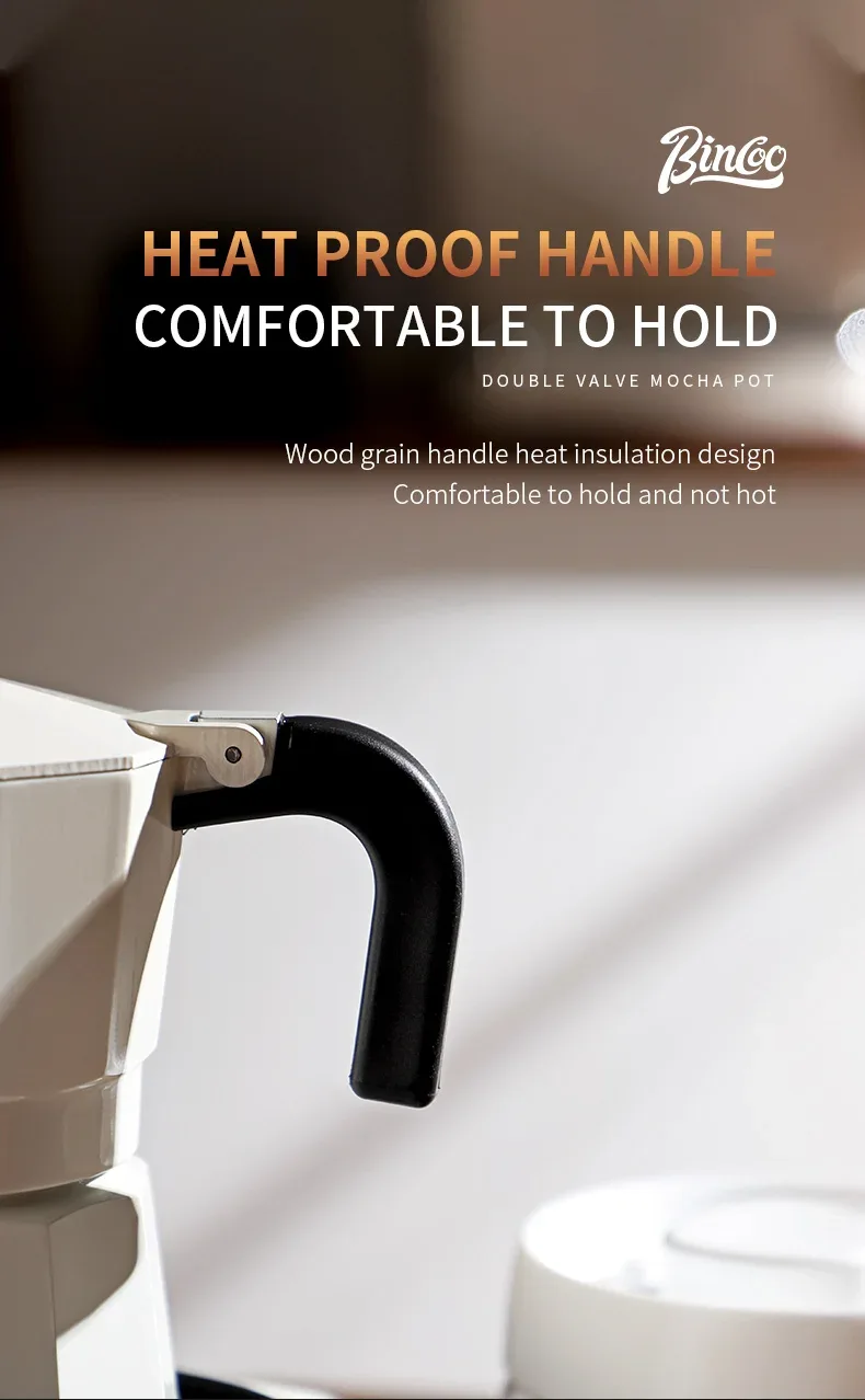 Bincoo Double Valve Moka Pot Coffee Espresso Machine Electric furnace Hand Brewed Coffee Italian Home Outdoor Barista Tools 220V