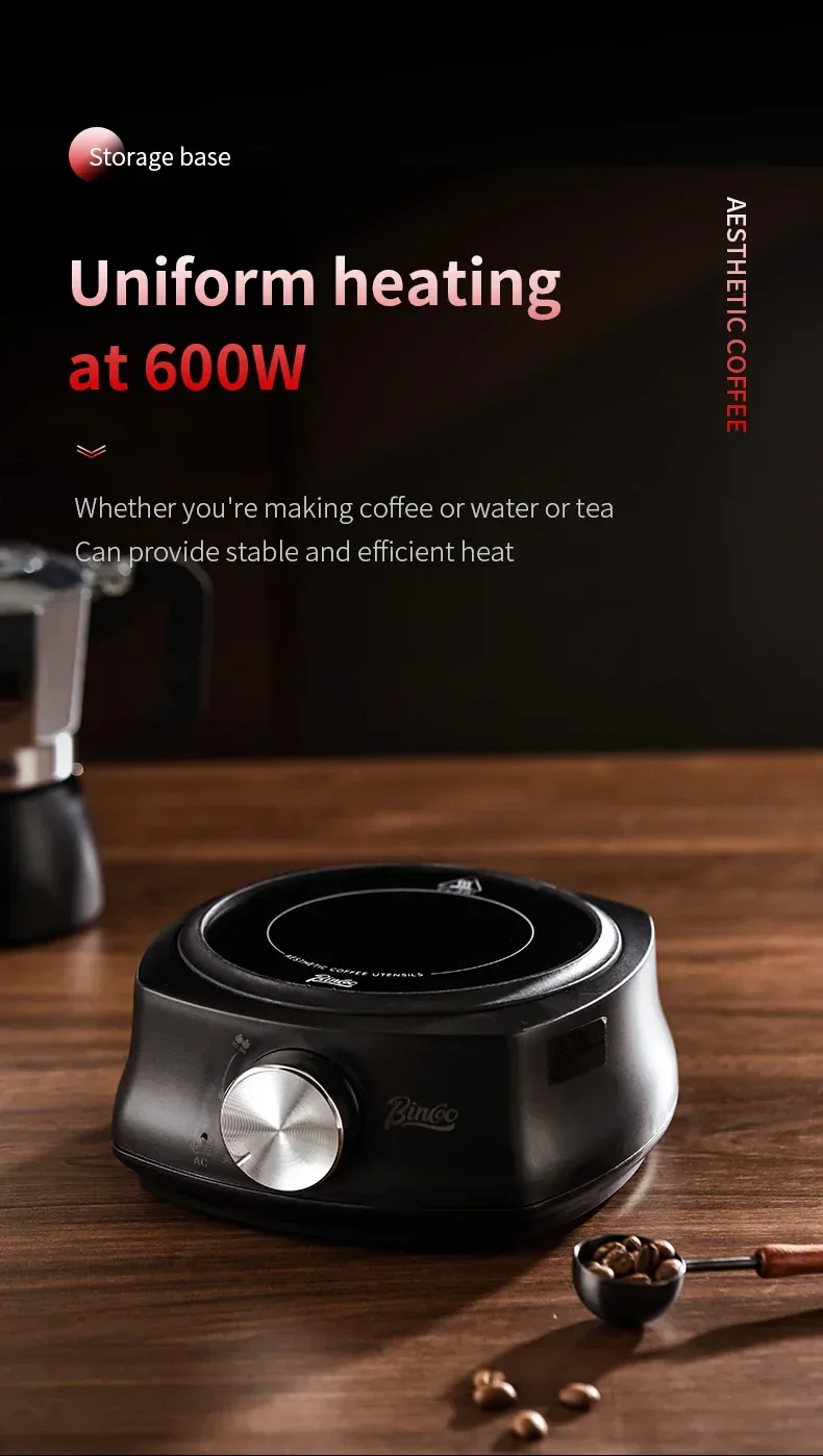 Bincoo Double valve Moka Pot Set Electric Stove Coffee Pot Household Italian Espresso Machine Mocha Pot Barista Accessories 220V