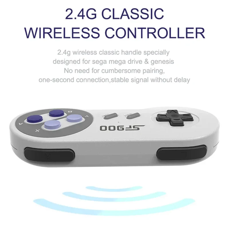 SF900 Video Game Console For Super Nintendo SNES NES Built in 4700 Game Stick TV Player with 2 Wireless Game Controller Gamepad