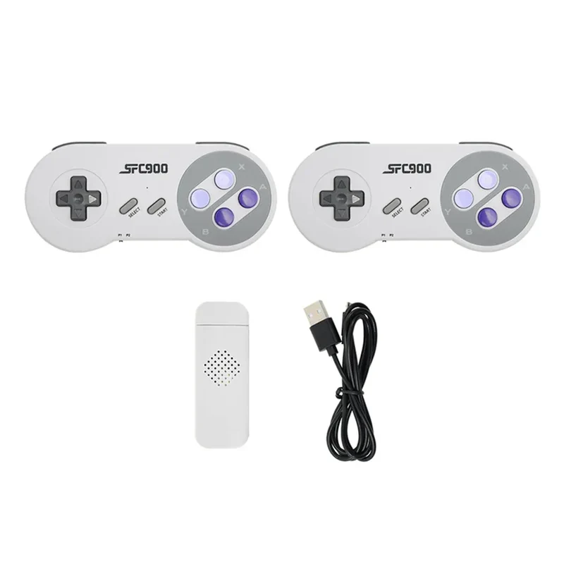 SF900 Video Game Console For Super Nintendo SNES NES Built in 4700 Game Stick TV Player with 2 Wireless Game Controller Gamepad