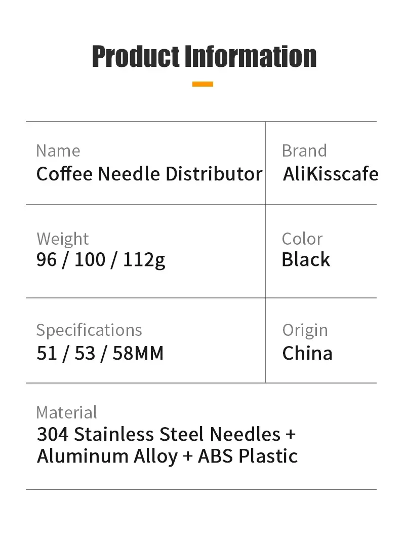 ALIKISSCAFE WDT Tools Rotary 51mm 54mm 58mm Espresso Stirrer Needle Distributor Magnetic Coffee Maker Accessories Barista Tools
