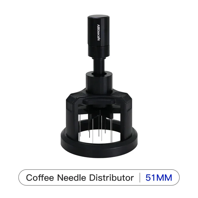 ALIKISSCAFE WDT Tools Rotary 51mm 54mm 58mm Espresso Stirrer Needle Distributor Magnetic Coffee Maker Accessories Barista Tools