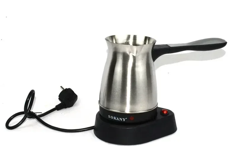 600W Turkish Electric Coffee Maker, 500ml Detached Italian Moka Pot, Stainless Steel Material, Arabic Portable Espresso Machine