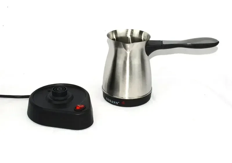 600W Turkish Electric Coffee Maker, 500ml Detached Italian Moka Pot, Stainless Steel Material, Arabic Portable Espresso Machine