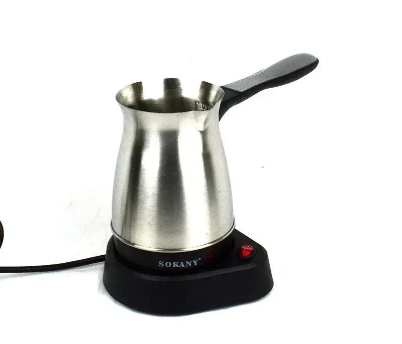 600W Turkish Electric Coffee Maker, 500ml Detached Italian Moka Pot, Stainless Steel Material, Arabic Portable Espresso Machine