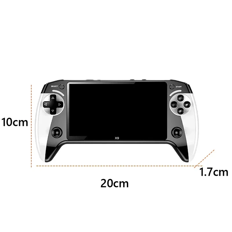 X9 Handheld Video Game Console With 3000 Games 5.5inch Screen Retro Video Game Player Built in 9 Emulators Support NES GBA GBC