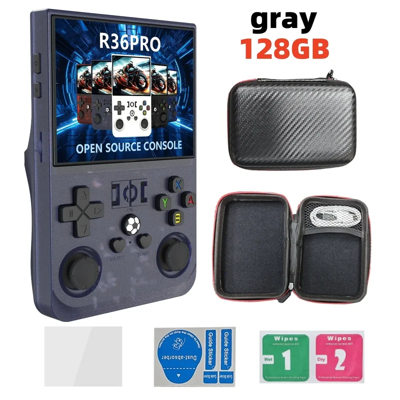 Open Source R36 PRO Retro Handheld Video Game Console Linux System 3.5 Inch IPS Screen Portable Pocket Player 128GB Games R36S