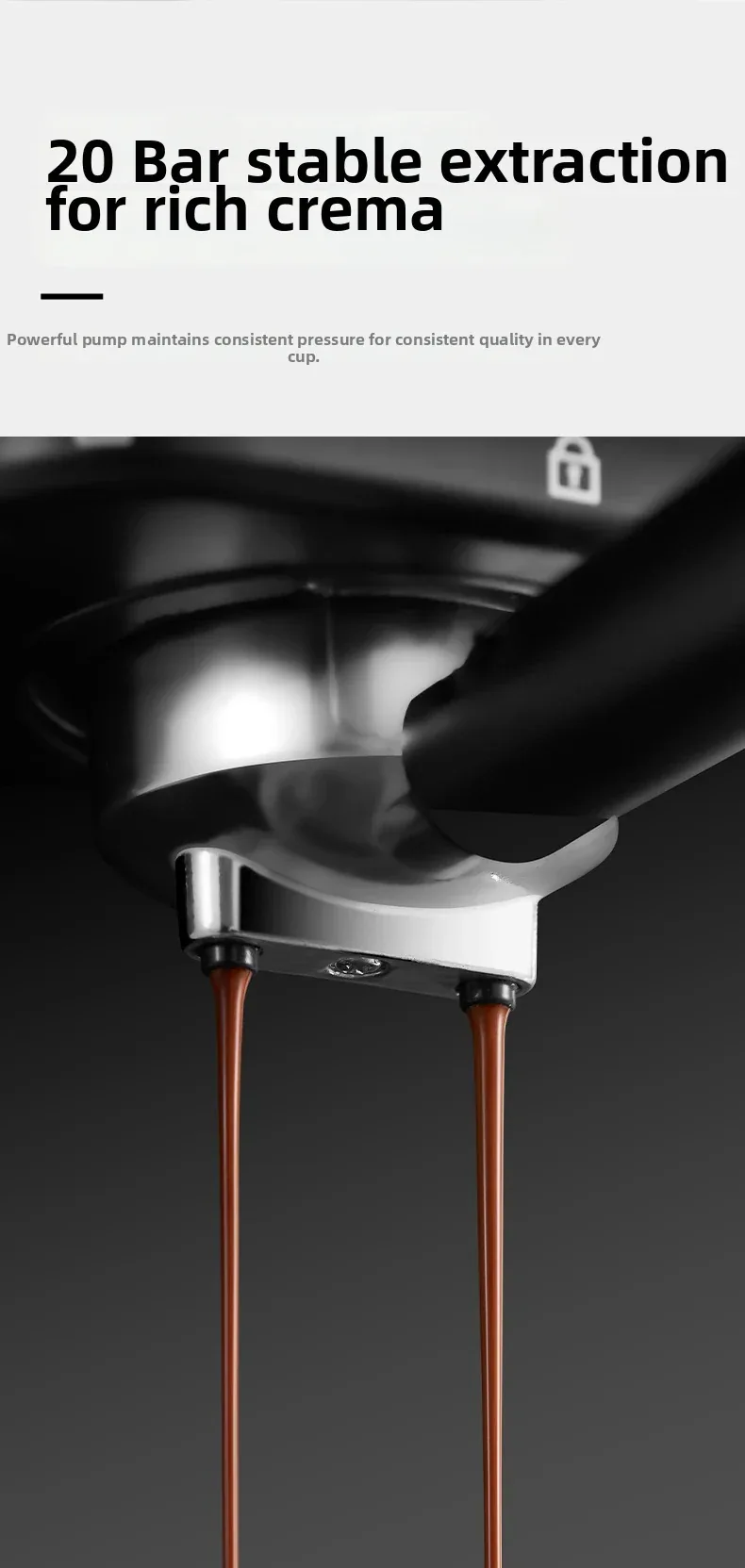 20Bar Pressure, Dual Brew (Hot/Cold), Smart Touchscreen, Milk Frother, Fast Heating, Energy Saving - Perfect for Home Baristas